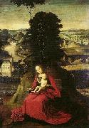 Madonna and Child in a landscape, Adriaen Isenbrant